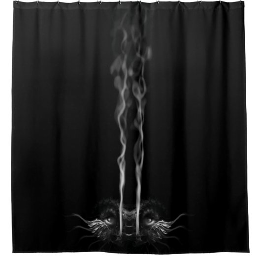 Black Dragon Smoke Douchegordijn (Voorkant)
