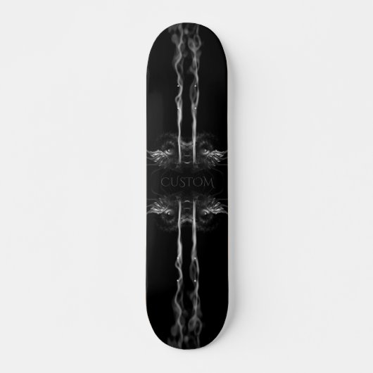 Black Dragon Smoke met Naam of Monogram Persoonlijk Skateboard (Voorkant)