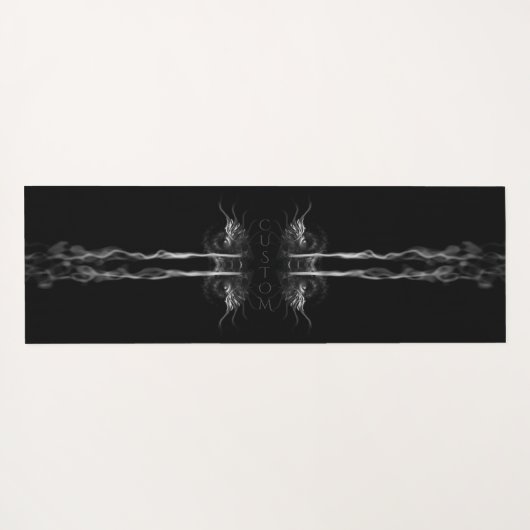 Black Dragon Smoke met Naam of Monogram Yogamat (Achterkant (horizontaal))