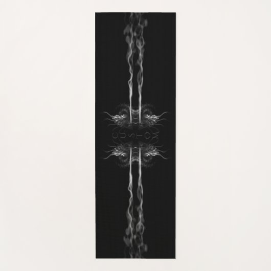 Black Dragon Smoke met Naam of Monogram Yogamat (Voorkant)