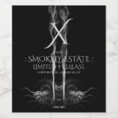 Black Dragon Smoke Monogram Wijn Etiket (Enkel label)