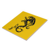 Black Dragon Stencil links tegenover Tegel Tegeltje (Zijkant)