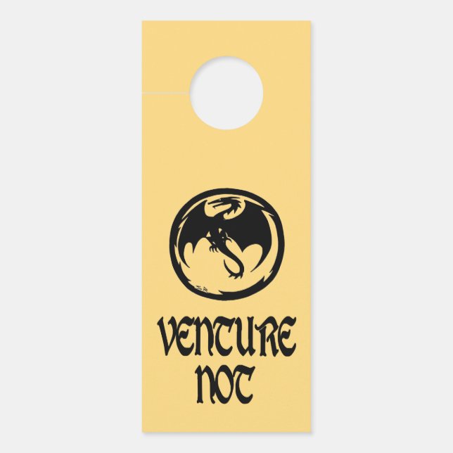 Black Dragon Venture Venture, geen gouden kleerhan Deurhanger (Voorkant)