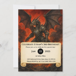 Black Dragon Warrior Verjaardag Kaart
