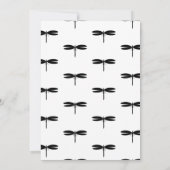 Black Dragonflies Bridal Shower Invitation Kaart (Achterkant)