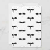 Black Dragonflies Rustic Baby shower Uitnodiging (Achterkant)
