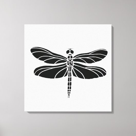 Black Dragonfly Canvas Afdruk (Voorkant)