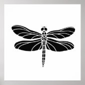 Black Dragonfly Poster (Voorkant)