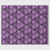 Black Dragonfly Wyn met roze ventilator Cadeaupapier (Vlak)