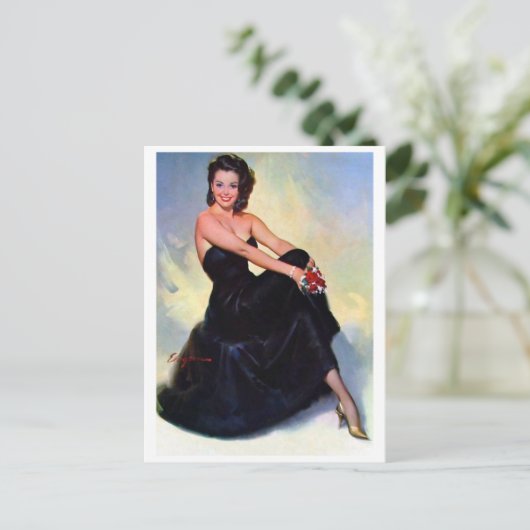 Black Dress Pin omhoog Briefkaart (Staand voorkant)