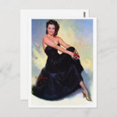 Black Dress Pin omhoog Briefkaart (Voorkant / Achterkant)