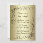 Black Dress Zwart Goud Vrouwen 50ste Verjaardag Pa Kaart (Achterkant)