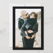 Black Dried Floral Waterverf Art Wedding Foto Save The Date (Achterkant)