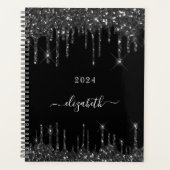 Black drips naam script 2025 planner (Voorkant)