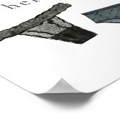 Black Drop Je Slip Hier Ondergoed Douche Bord Poster (Hoek)