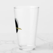 Black Drums Cool Moderne Muziek Monogrammed Glas (Links)