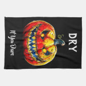 Black Dry If You Dare Halloween Towel Theedoek (Horizontaal)