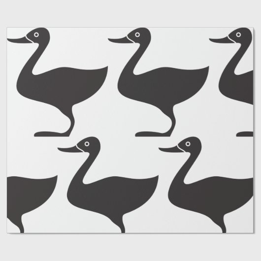 Black Duck Bird Icon Cadeaupapier (Vlak)