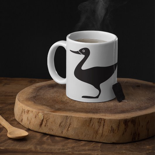Black Duck Bird Icon Koffiemok