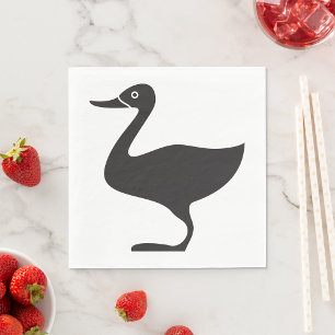 Black Duck Bird Icon Servet