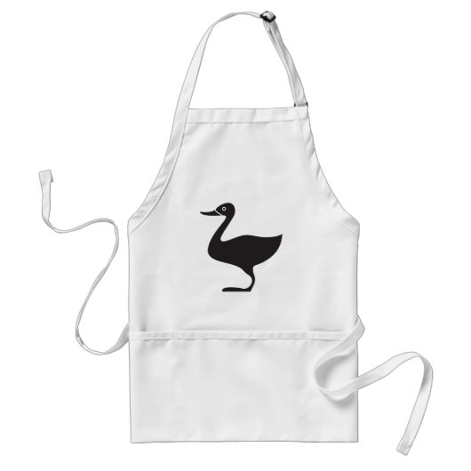 Black Duck Bird Icon Standaard Schort (Voorkant)