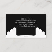 Black Dumbbell Fitness Trainer Coach Sport Visitekaartje (Achterkant)