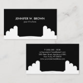 Black Dumbbell Fitness Trainer Coach Sport Visitekaartje (Voorkant / Achterkant)