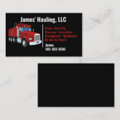 Black Dump Truck Visitekaartje (Voorkant / Achterkant)