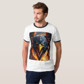 Black Eagle Art: Opvallende afbeelding van macht T-shirt (Voorkant volledig)