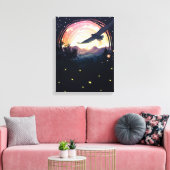 Black Eagle Canvas Print (Insitu (Woonkamer))