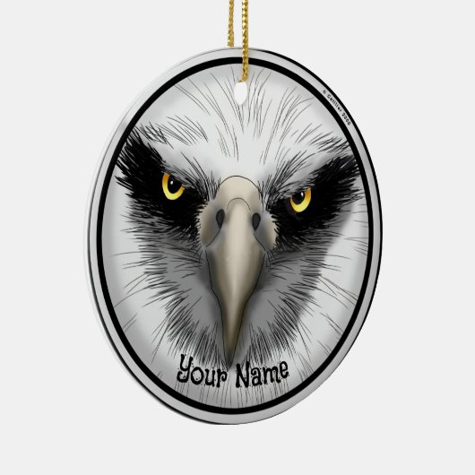 Black Eagle Keramisch Ornament (Rechts)