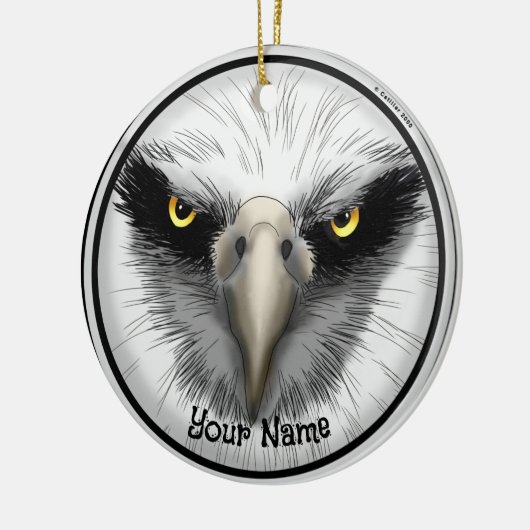 Black Eagle Keramisch Ornament (Links)