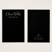 Black Earring Jewelry Display Kaart (Voorkant /achterkant)