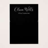 Black Earring Jewelry Display Kaart (Voorkant)