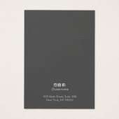 Black Earthy  Earring Jewelry Display Visitekaartje (Achterkant)