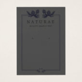 Black Earthy  Earring Jewelry Display Visitekaartje (Voorkant)