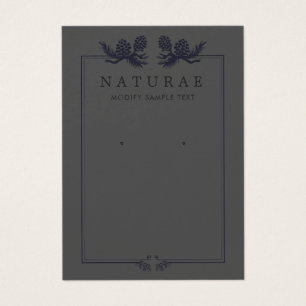 Black Earthy Earring Jewelry Display Visitekaartje