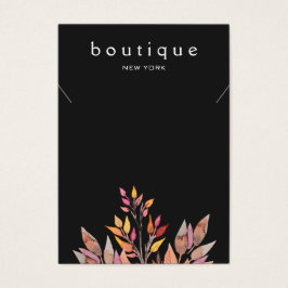 Black Earthy Ketting Jewelry Display Card Visitekaartje
