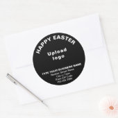 Black Easter Business Round Sticker (Envelop)