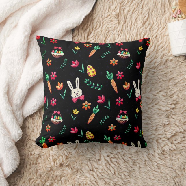 Black Easter Pattern-Sierkussen Kussen (Deken)