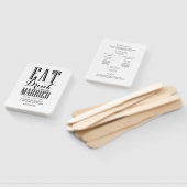 Black Eat Drink and Be Married Wedding Program Handwaaier (Niet-gemonteerd)