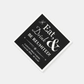 Black Eat Drink & Be Reunited Class Reunion Servet (Hoek)