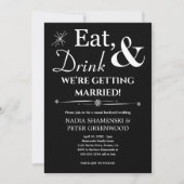 Black Eat Drink die een huwelijk afsluit Kaart (Voorkant)