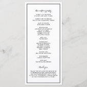 Black | Eat Drink en huwelijksweddenschappen Programmakaart (Achterkant)