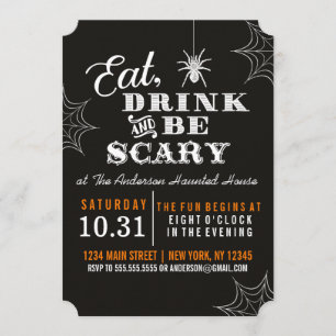 Black Eat Drink en zijn angstaanjagende Halloween  Kaart
