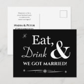Black Eat Drink We hebben een gehuwde retrocessie. Briefkaart (Voorkant / Achterkant)