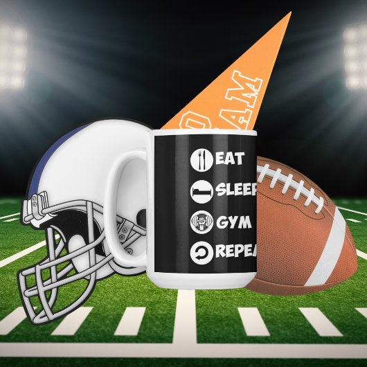 Black Eat Sleep Gym Repo Pictogram Mok