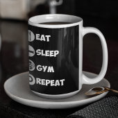 Black Eat Sleep Gym Repo Pictogram Mok