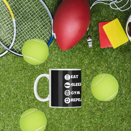 Black Eat Sleep Gym Repo Pictogram Mok