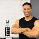 Black Eat Sleep Gym Repo Pictogram Waterfles<br><div class="desc">Hate werkt uit? Ik weet het. Laat dit product een herinnering zijn aan het belang van het uitwerken van elke dag en het leven in een gezonde levensstijl. Vergeet niet dat de routine "Eat Sleep Gym Repeat" alsof uw leven er op afhing omdat het dat wel doet. Ideaal voor elke...</div>
